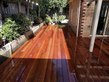 Completed outdoor living deck